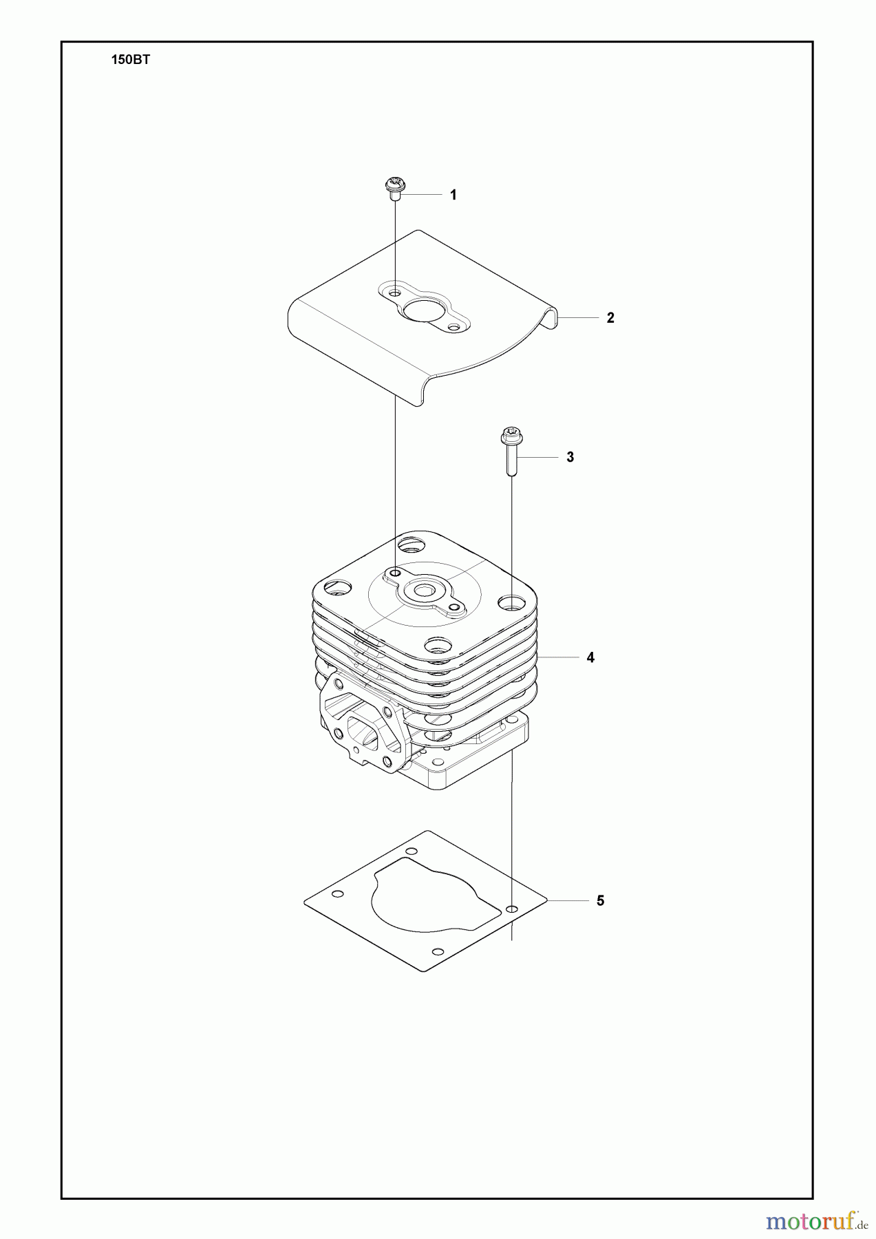  Husqvarna Bläser / Sauger / Häcksler / Mulchgeräte 150 BT - Husqvarna Backpack Blower (2009-10 & After) (Lowes) Cylinder