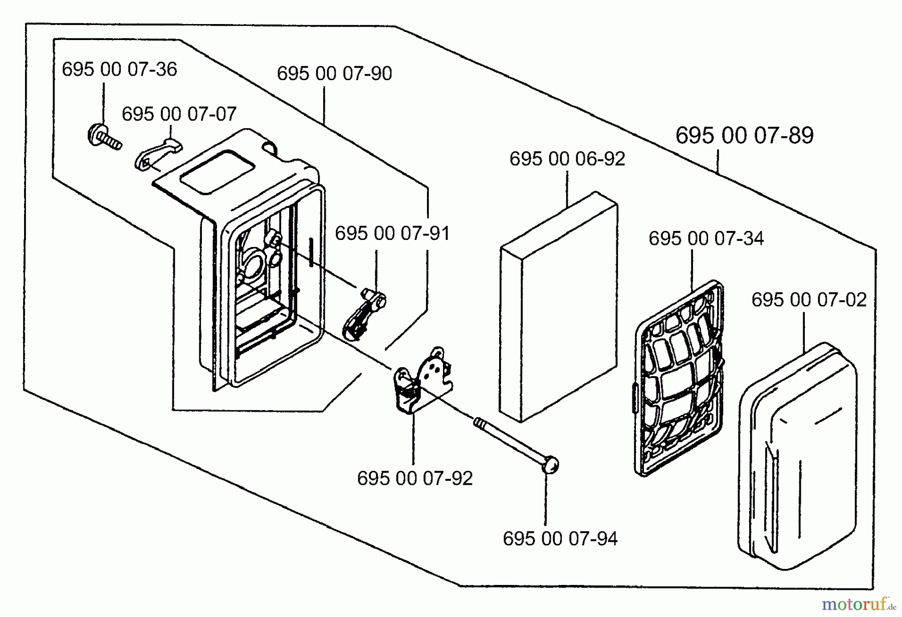  Husqvarna Bläser / Sauger / Häcksler / Mulchgeräte 165 BT - Husqvarna Backpack Blower (2001-06 & After) Air Filter