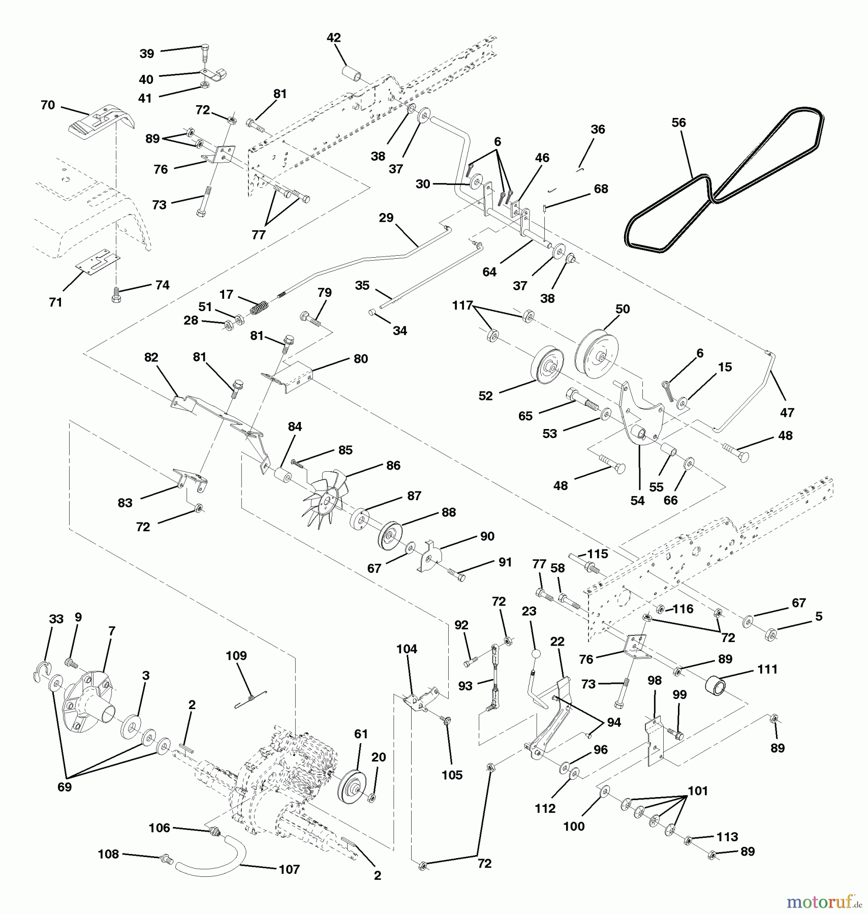  Husqvarna Rasen und Garten Traktoren GTH 220 (954140012C) - Husqvarna Garden Tractor (1998-02 & After) Ground Drive