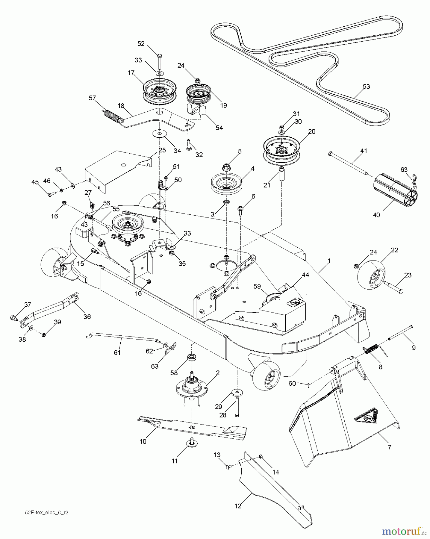  Husqvarna Rasen und Garten Traktoren GTH 24V52LS (96048003600) - Husqvarna Garden Tractor (2012-02 & After) MOWER DECK / CUTTING DECK
