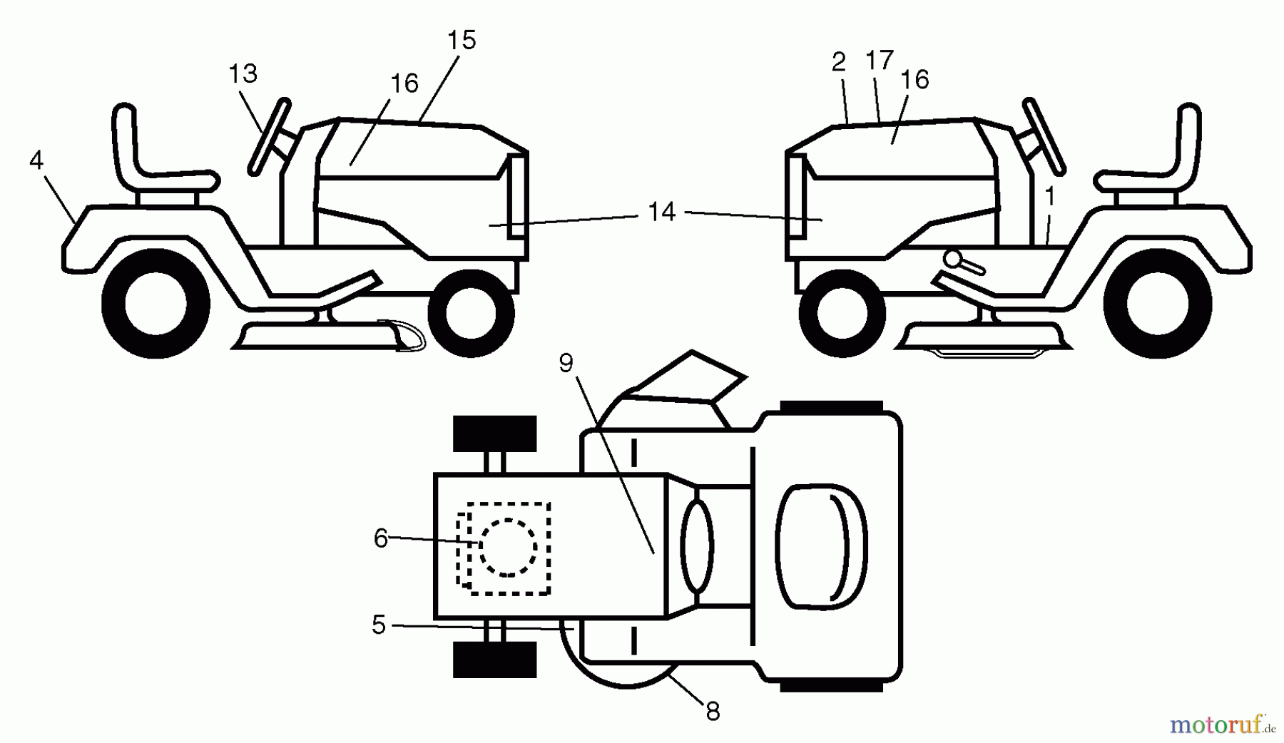 Husqvarna Rasen und Garten Traktoren LOGTH 2448 T (96045000300) - Husqvarna Lawn Tractor (2005-11 & After) Decals