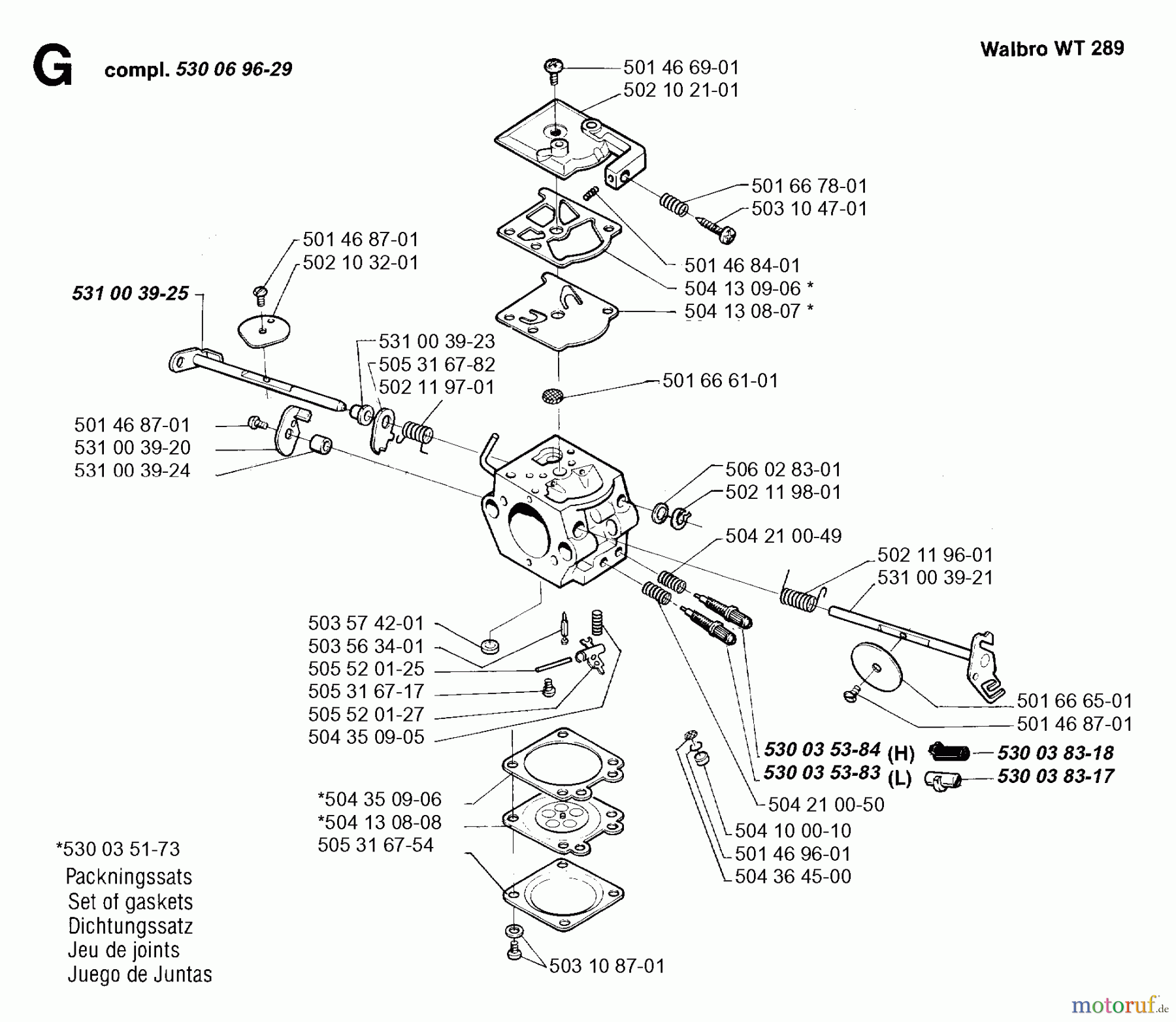  Jonsered Motorsägen 2036 - Jonsered Chainsaw (1995-11) CARBURETOR DETAILS