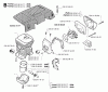 Jonsered 2040 - Chainsaw (1995-11) Listas de piezas de repuesto y dibujos CYLINDER PISTON