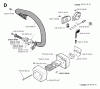 Jonsered 2040 - Chainsaw (1995-11) Listas de piezas de repuesto y dibujos FRONT HANDLE MUFFLER OIL PUMP