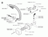 Jonsered 2040 - Chainsaw (2002-01) Listas de piezas de repuesto y dibujos FRONT HANDLE MUFFLER OIL PUMP