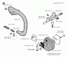 Jonsered 2045 - Chainsaw (1993-05) Listas de piezas de repuesto y dibujos FRONT HANDLE MUFFLER OIL PUMP