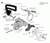 Jonsered 2045 - Chainsaw (1996-05) Listas de piezas de repuesto y dibujos CHAIN BRAKE CLUTCH COVER