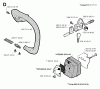 Jonsered 2050 - Chainsaw (1996-05) Listas de piezas de repuesto y dibujos FRONT HANDLE MUFFLER OIL PUMP