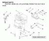 Jonsered LR13 (J813C36B, 954130023) - Lawn & Garden Tractor (1998-12) Listas de piezas de repuesto y dibujos ENGINE CUTTING EQUIPMENT