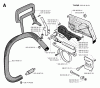 Jonsered 2055 - Chainsaw (1994-10) Listas de piezas de repuesto y dibujos CHAIN BRAKE CLUTCH COVER