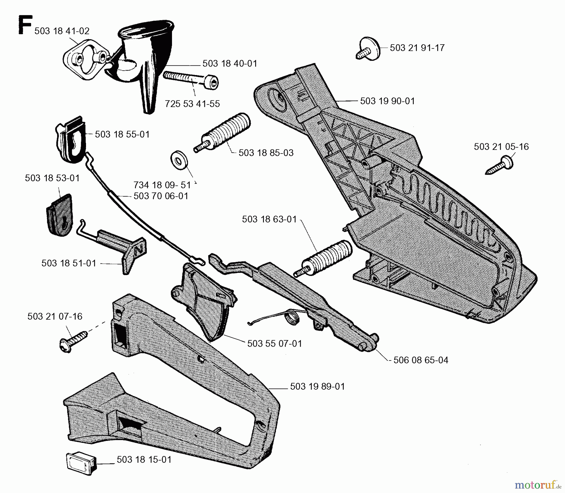  Jonsered Motorsägen 2055 - Jonsered Chainsaw (1994-10) HANDLE