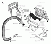 Jonsered 2055 - Chainsaw (1996-02) Listas de piezas de repuesto y dibujos CHAIN BRAKE CLUTCH COVER
