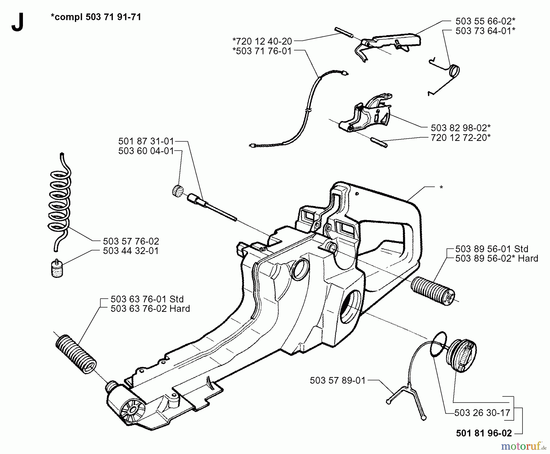  Jonsered Motorsägen 2063 - Jonsered Chainsaw (1997-11) FUEL TANK
