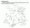 Jonsered LR13 (J8F1336TC, 954130021) - Lawn & Garden Tractor (2000-02) Listas de piezas de repuesto y dibujos BRAKE / REAR MOWER LIFT