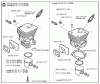 Jonsered 2145 - Chainsaw (2000-08) Listas de piezas de repuesto y dibujos CYLINDER PISTON