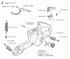 Jonsered 2149 - Chainsaw (2001-09) Listas de piezas de repuesto y dibujos FUEL TANK