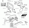 Jonsered 2165 - Chainsaw (2000-04) Listas de piezas de repuesto y dibujos CHAIN BRAKE CLUTCH COVER