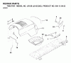 Jonsered LR13B (J813C36C, 954130023) - Lawn & Garden Tractor (2000-03) Listas de piezas de repuesto y dibujos HOOD