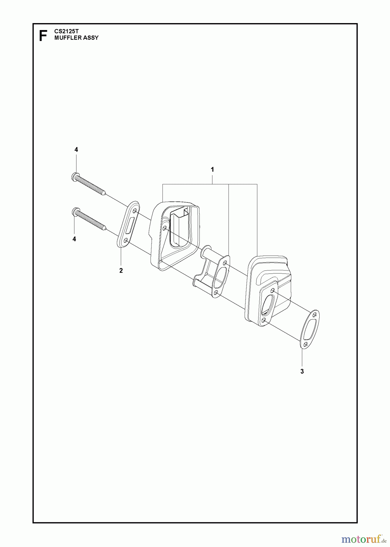  Jonsered Motorsägen CS2125 T - Jonsered Chainsaw (2009-08) MUFFLER