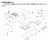 Jonsered LRH13 (J813H36B, 954130024) - Lawn & Garden Tractor (1998-12) Listas de piezas de repuesto y dibujos HOOD