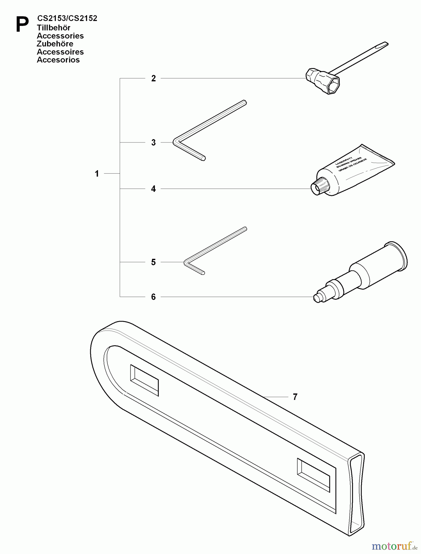  Jonsered Motorsägen CS2152 - Jonsered Chainsaw (2009-02) ACCESSORIES
