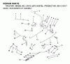 Jonsered LRH13 (J8F13H36TB, 954130017) - Lawn & Garden Tractor (1998-12) Listas de piezas de repuesto y dibujos BRAKE / REAR MOWER LIFT