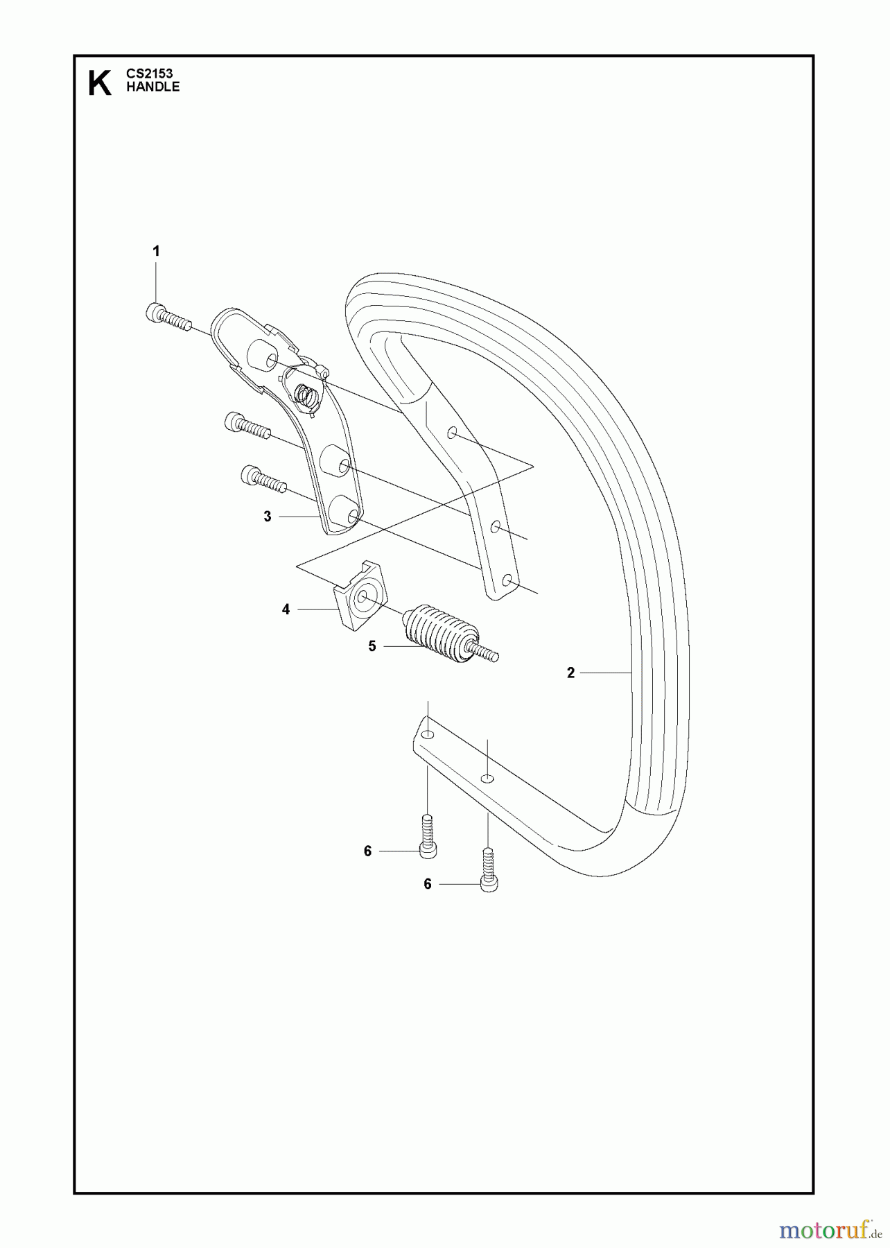  Jonsered Motorsägen CS2153 - Jonsered Chainsaw (2011-05) HANDLE