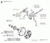 Jonsered CS2163 - Chainsaw (2003-05) Listas de piezas de repuesto y dibujos CLUTCH OIL PUMP