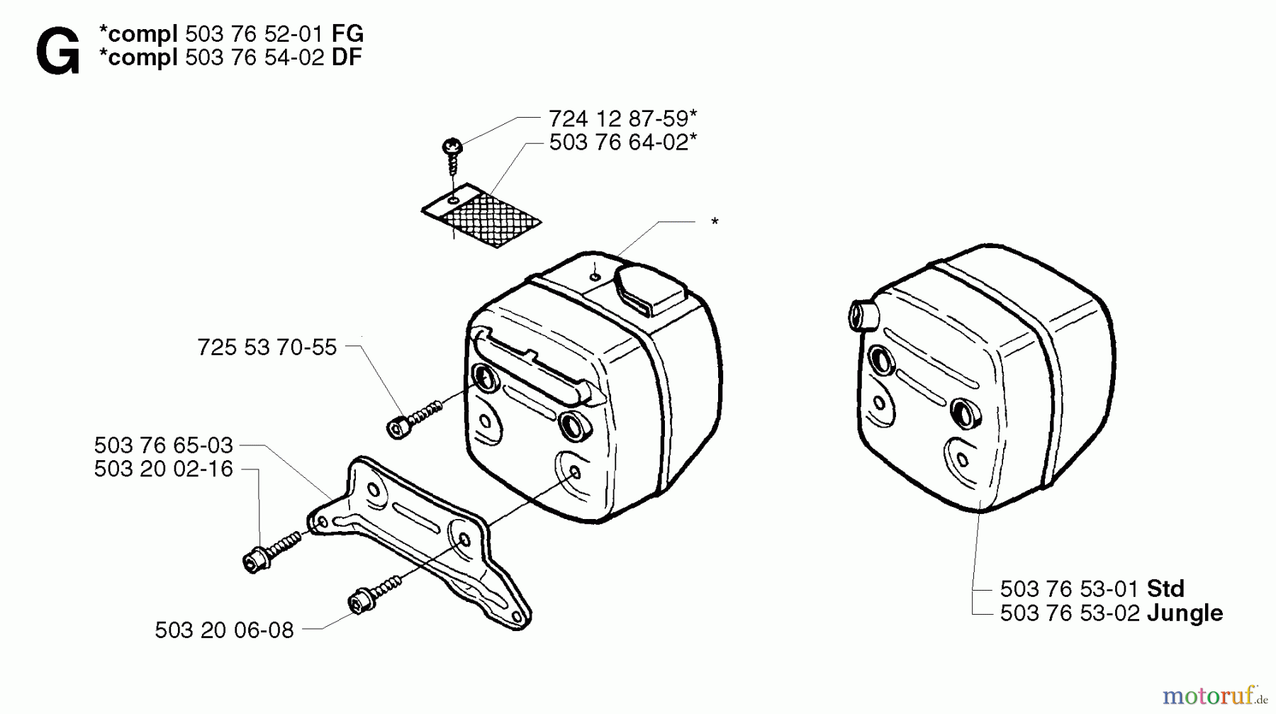  Jonsered Motorsägen CS2171 EPA - Jonsered Chainsaw (2003-05) MUFFLER