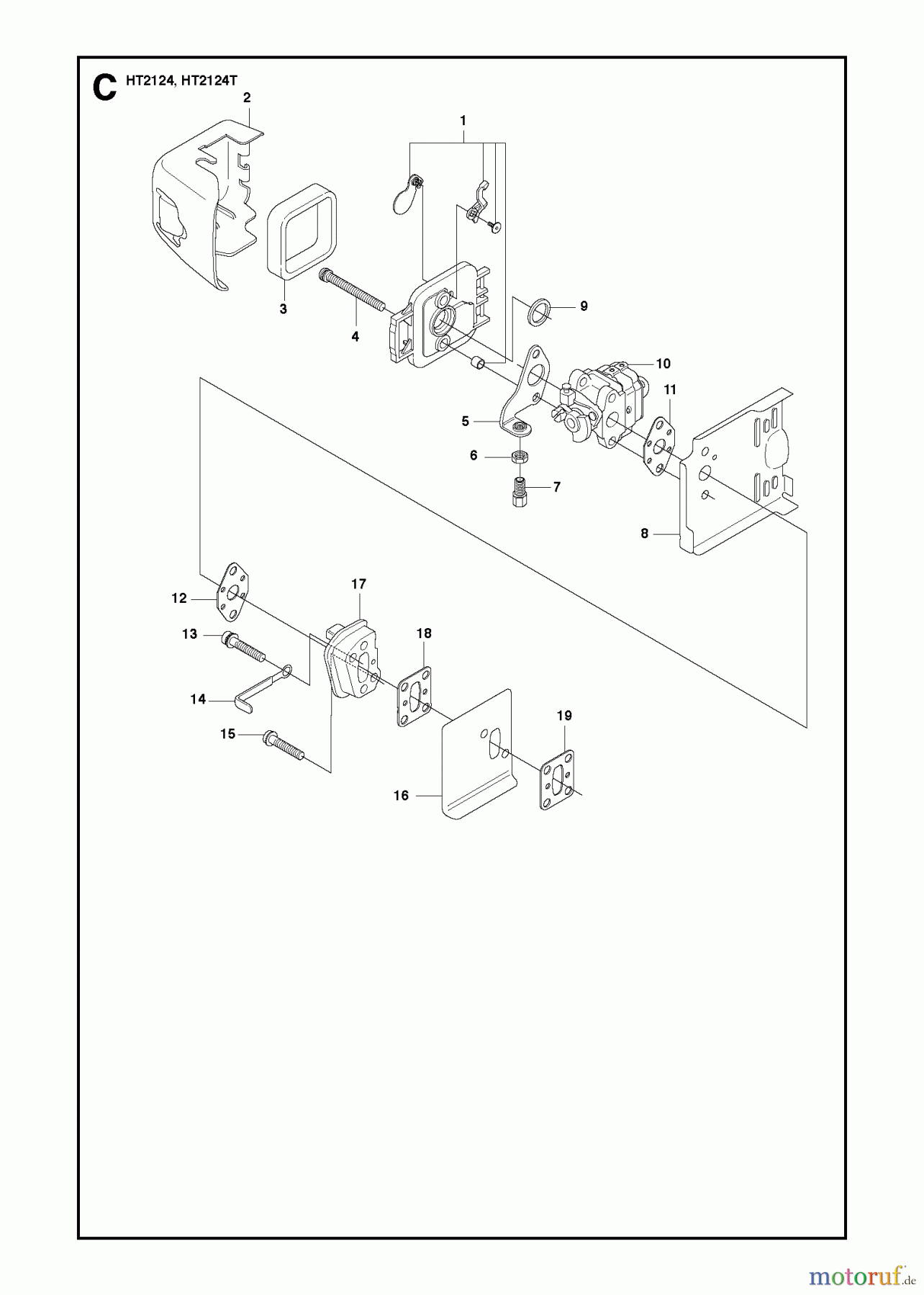  Jonsered Heckenscheren HT2124 - Jonsered Hedge Trimmer (2010-02) CARBURETOR AIR FILTER