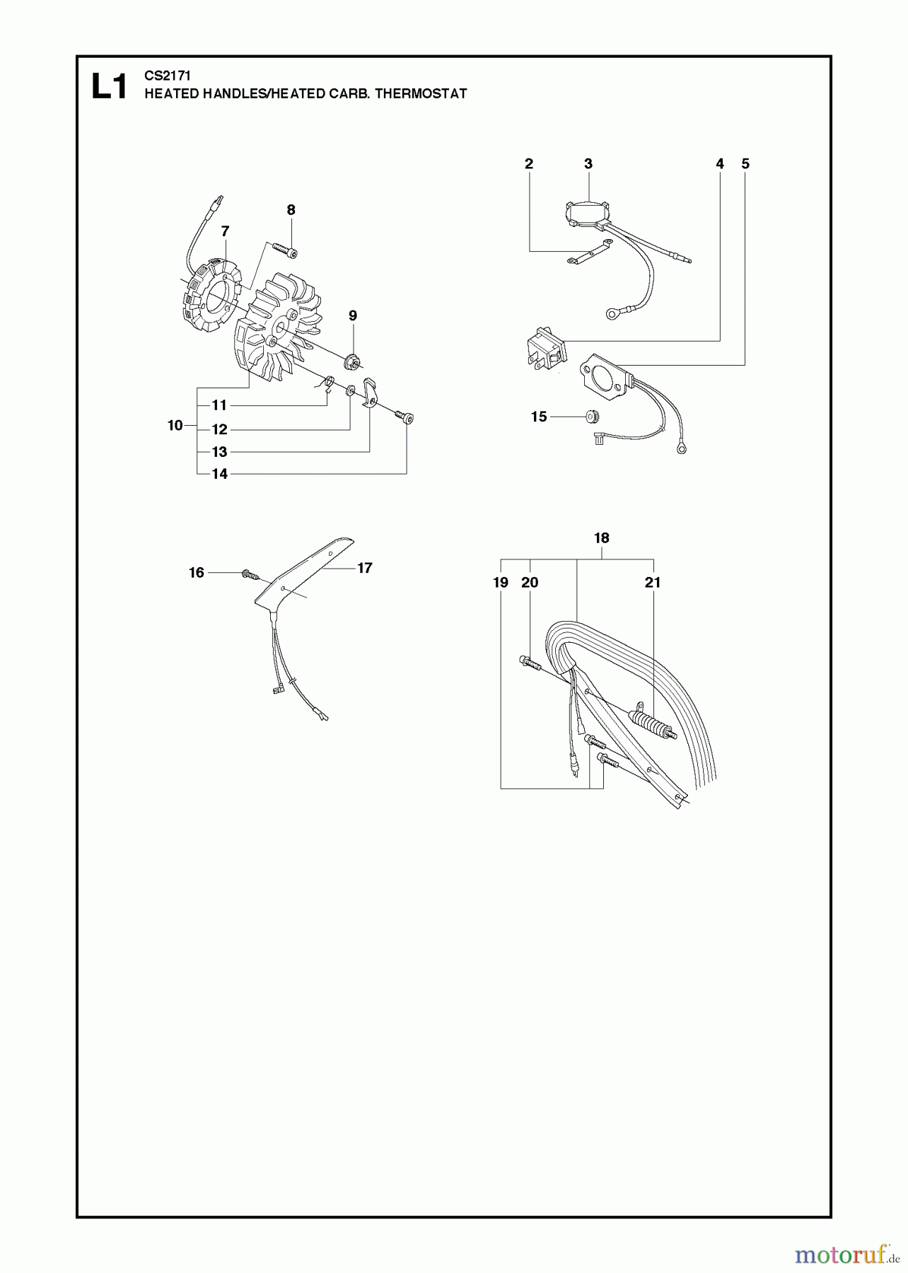  Jonsered Motorsägen CS2171 - Jonsered Chainsaw (2011-05) HEATED HANDLES #2