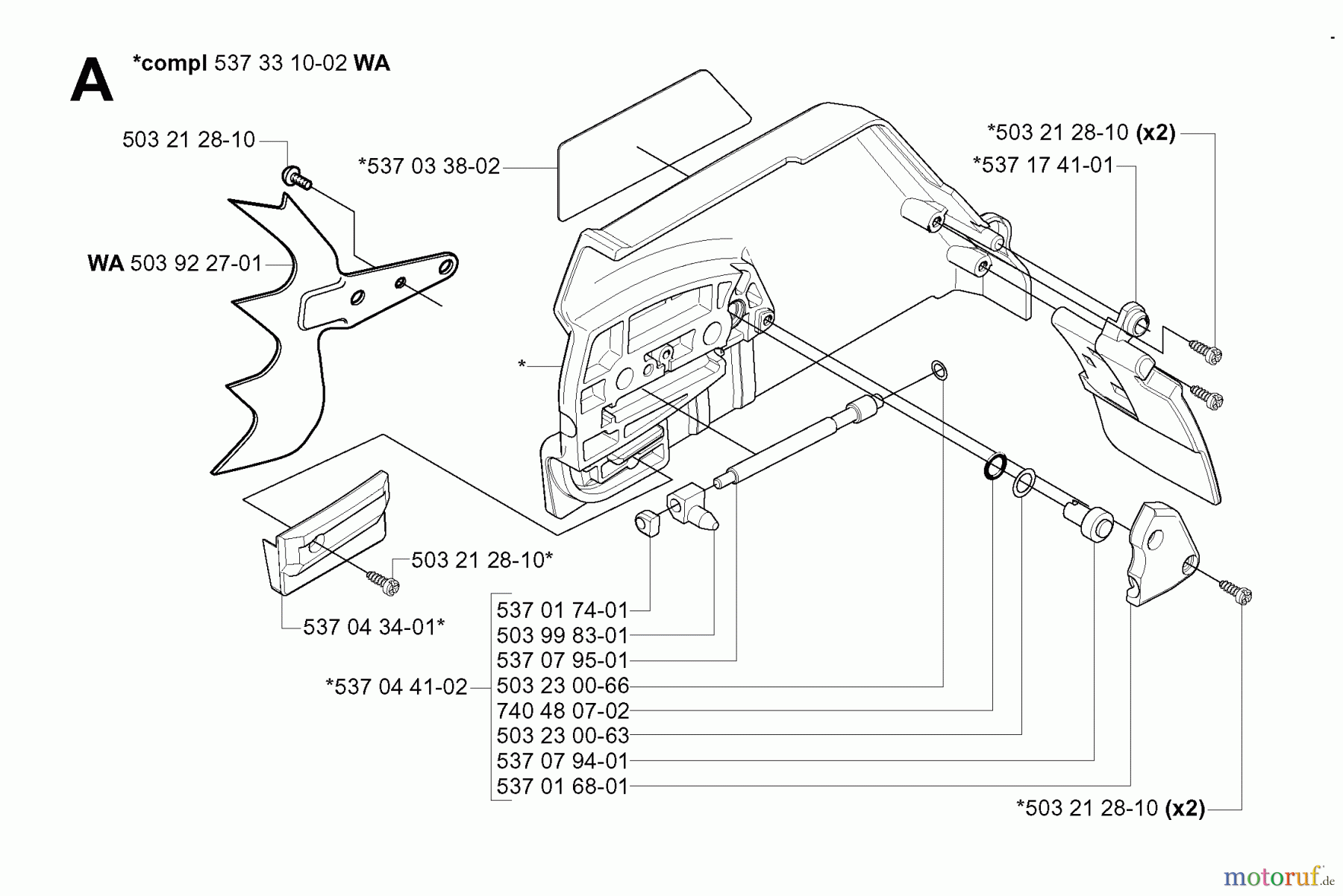  Jonsered Motorsägen CS2186 - Jonsered Chainsaw (2005-03) CLUTCH COVER