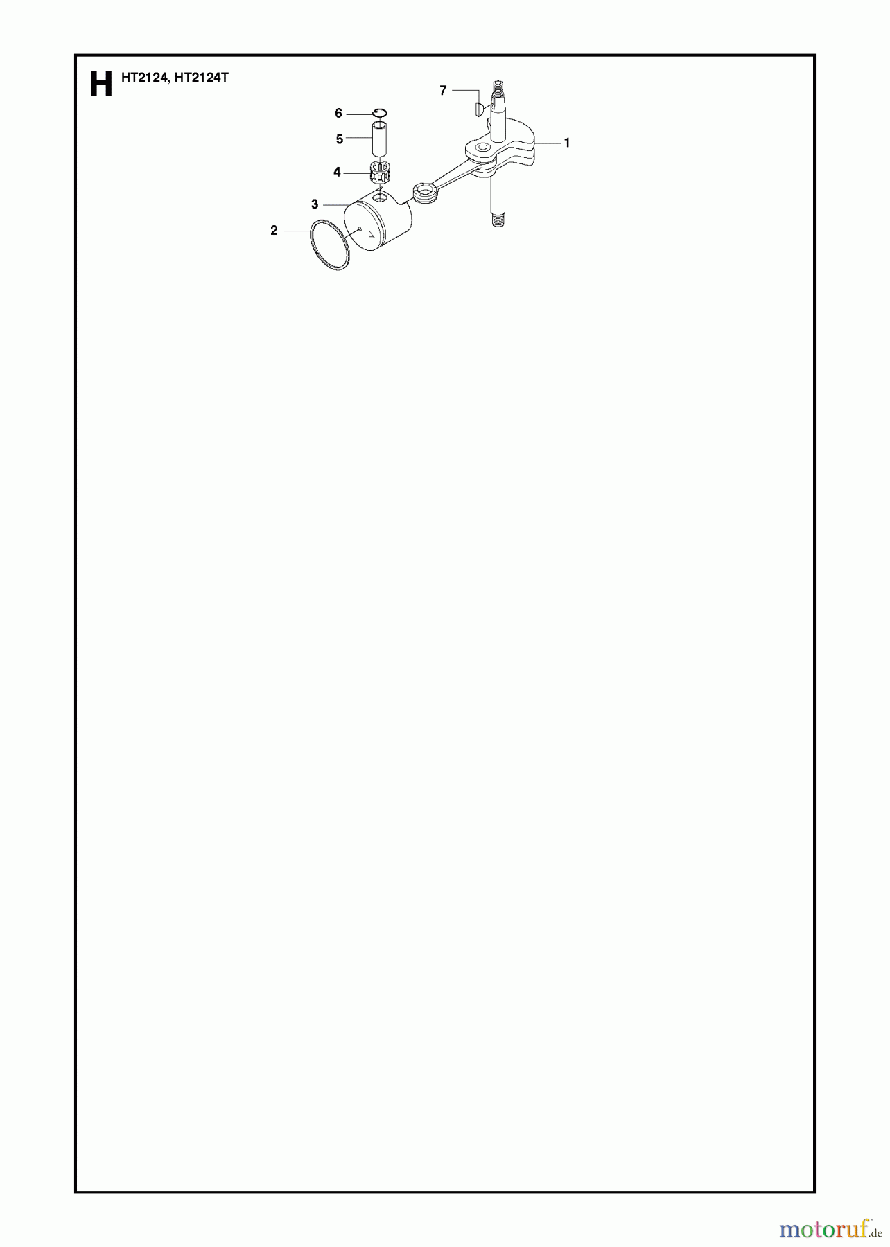  Jonsered Heckenscheren HT2124T - Jonsered Hedge Trimmer (2010-02) PISTON CRANKSHAFT