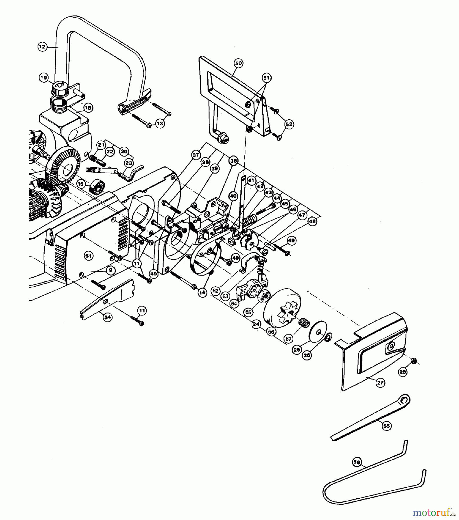  Jonsered Motorsägen EL14 - Jonsered Chainsaw (1990-01) CLUTCH OIL PUMP