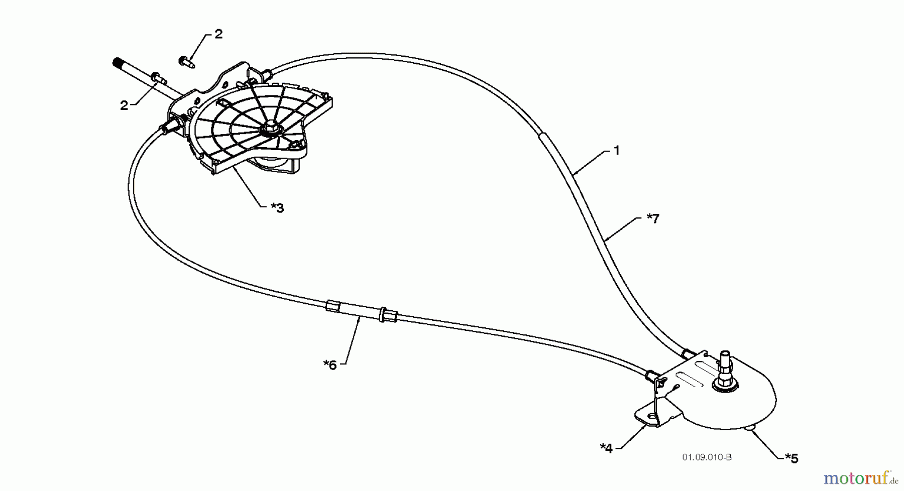  Jonsered Schneefräsen ST 2106 (96191002006) - Jonsered Snow Thrower (2009-09) CONTROL PANEL DISCHARGE CHUTE #2