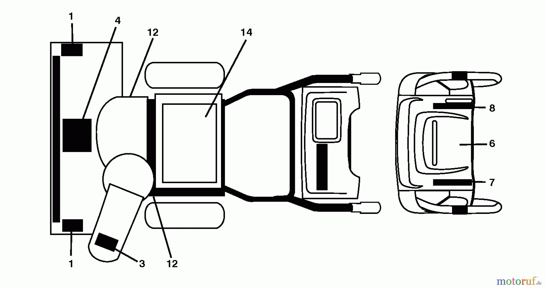  Jonsered Schneefräsen ST 2106 (96191002006) - Jonsered Snow Thrower (2009-09) DECALS