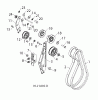 Jonsered ST 2111 E (96191004104) - Snow Thrower (2012-10) Listas de piezas de repuesto y dibujos CHASSIS ENGINE PULLEYS A