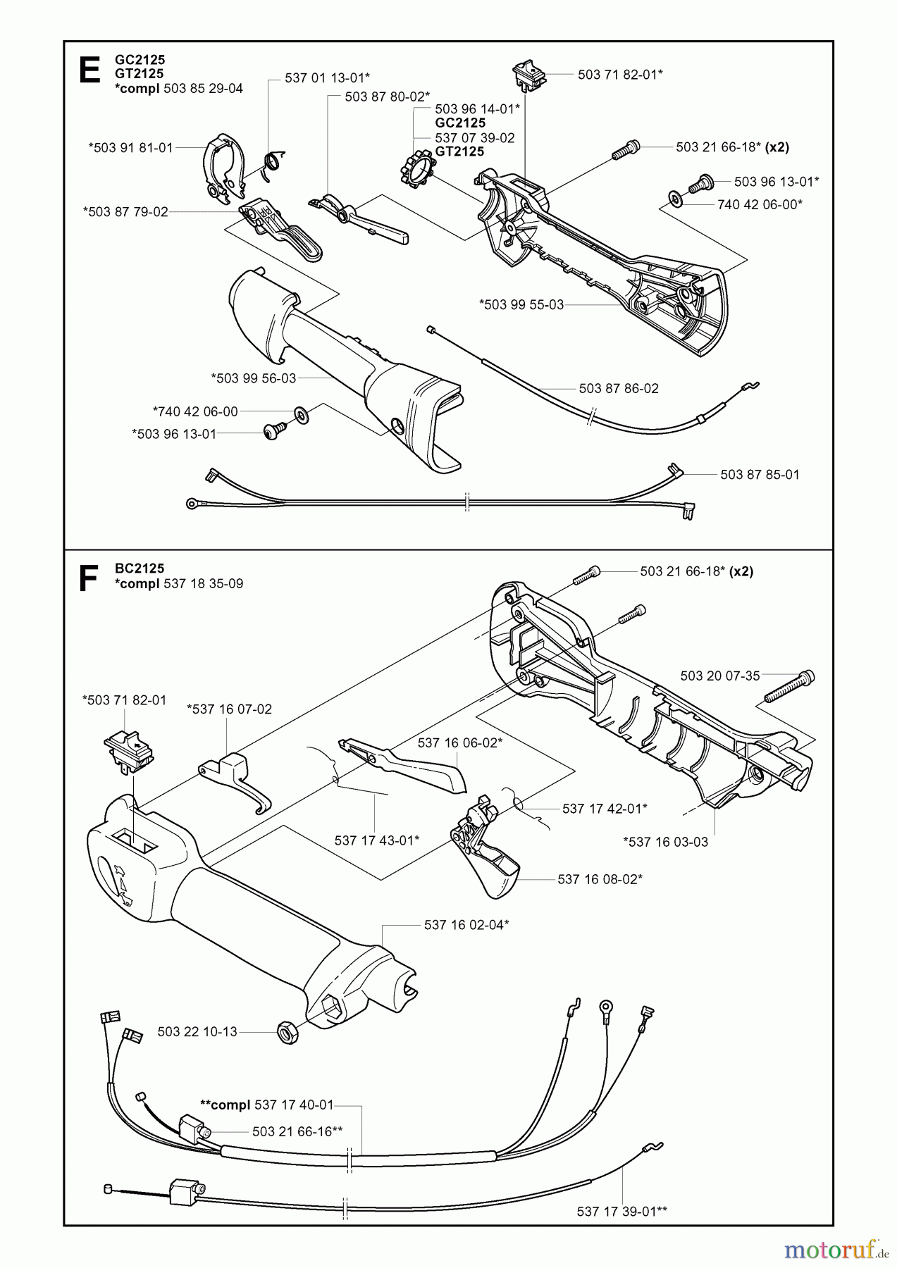  Jonsered Motorsensen, Trimmer BC2125 - Jonsered Brushcutter (2004-01) THROTTLE CONTROLS #1