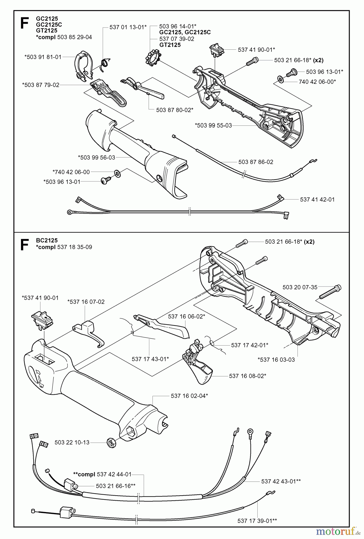  Jonsered Motorsensen, Trimmer GT2125 - Jonsered String/Brush Trimmer (2005-01) THROTTLE CONTROLS #1