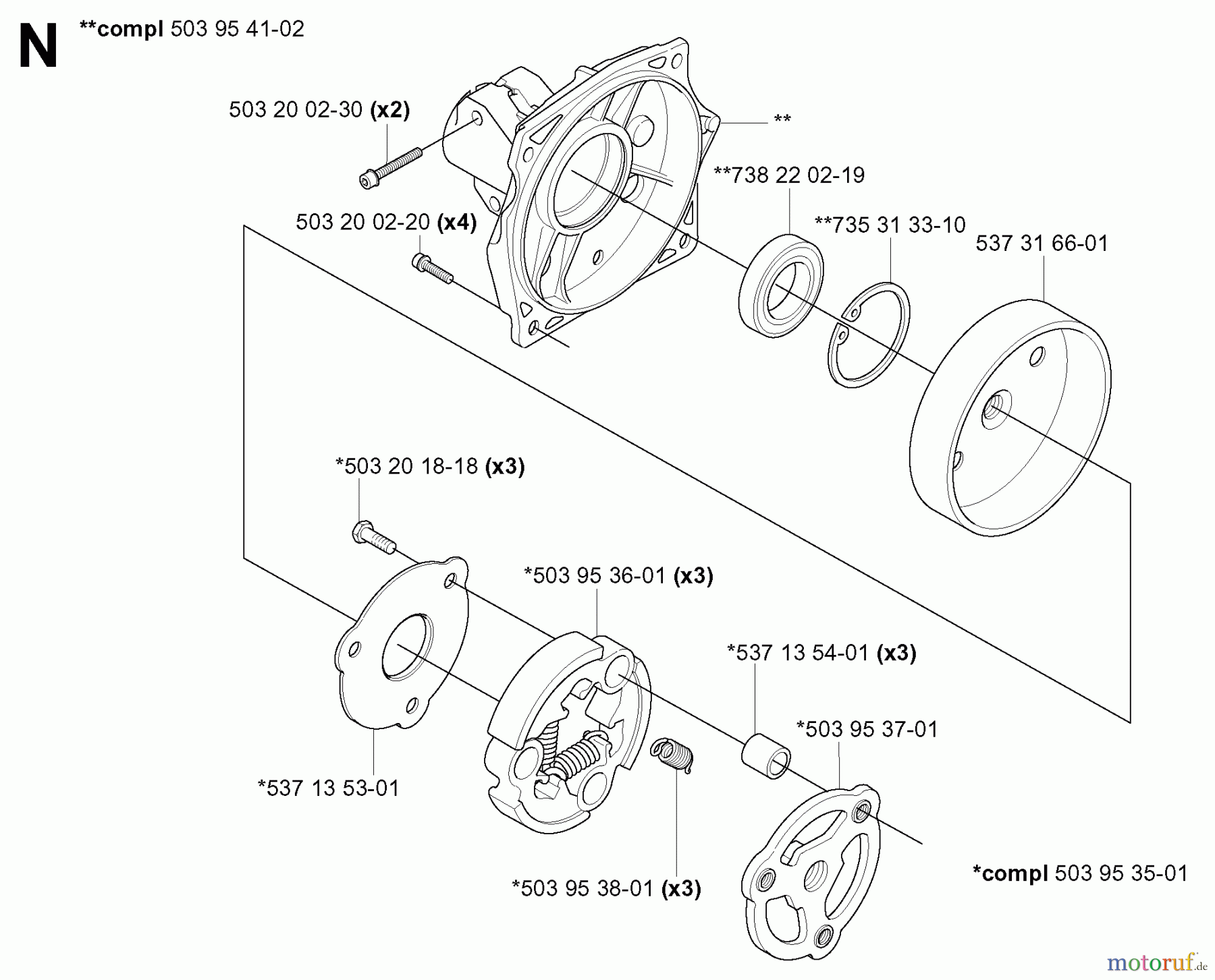  Jonsered Motorsensen, Trimmer BC2145 - Jonsered Brushcutter (2004-08) CLUTCH