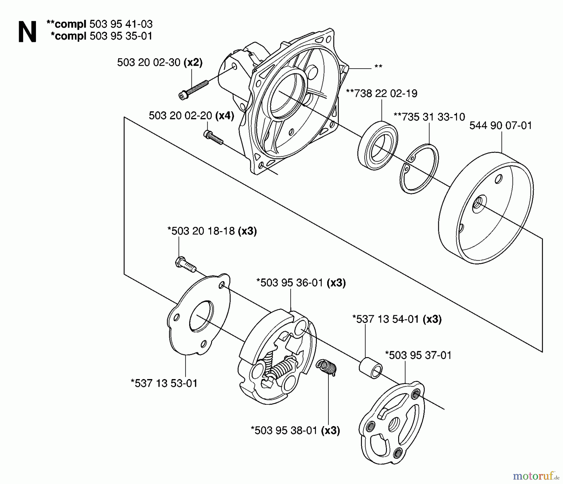  Jonsered Motorsensen, Trimmer FC2145 - Jonsered String/Brush Trimmer (2006-10) CLUTCH
