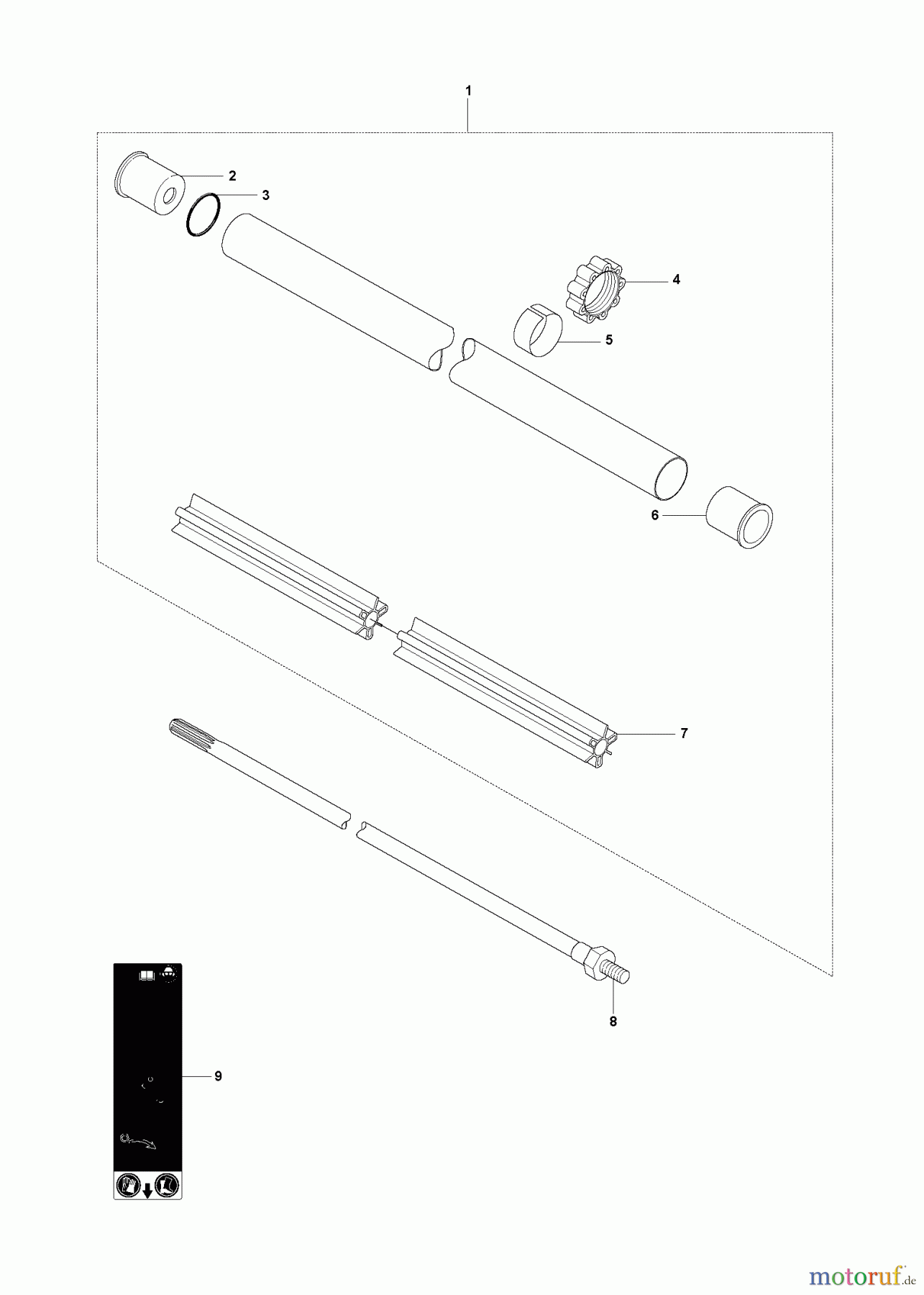  Jonsered Motorsensen, Trimmer BC2145 - Jonsered Brushcutter (2008-05) SHAFT