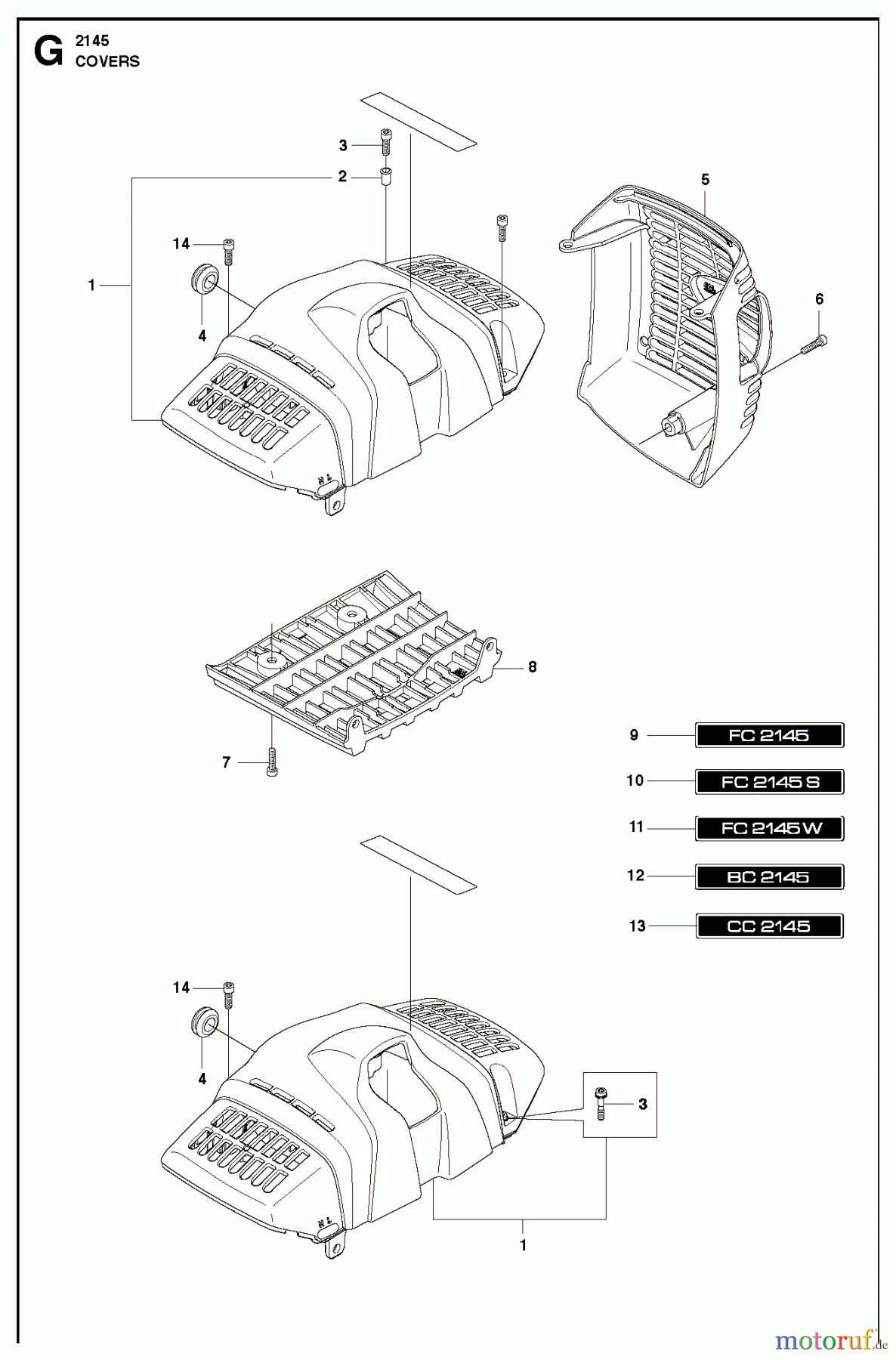  Jonsered Motorsensen, Trimmer BC2145 - Jonsered Brushcutter (2010-09) COVER