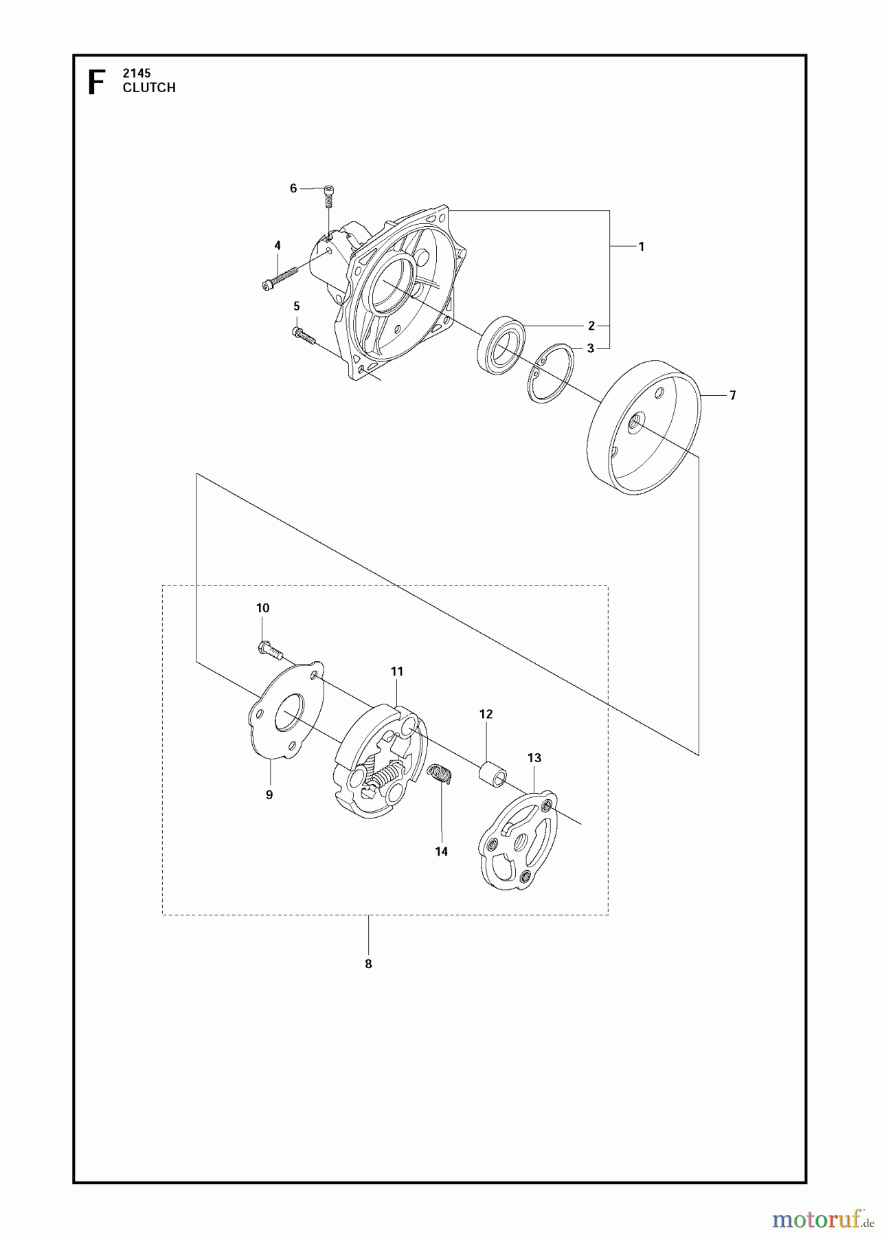 Jonsered Motorsensen, Trimmer BC2145 - Jonsered Brushcutter (2011-02) CLUTCH