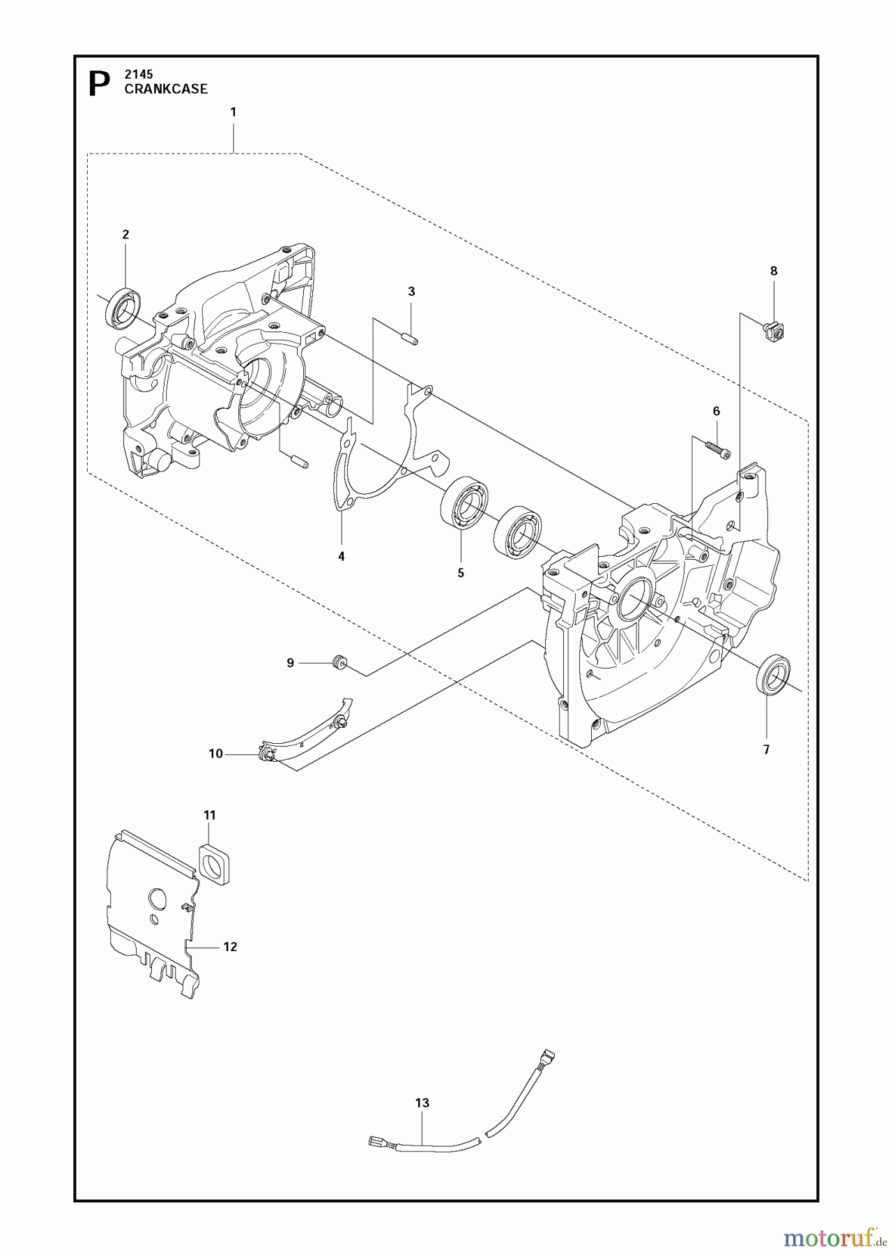  Jonsered Motorsensen, Trimmer BC2145 - Jonsered Brushcutter (2011-02) CRANKCASE