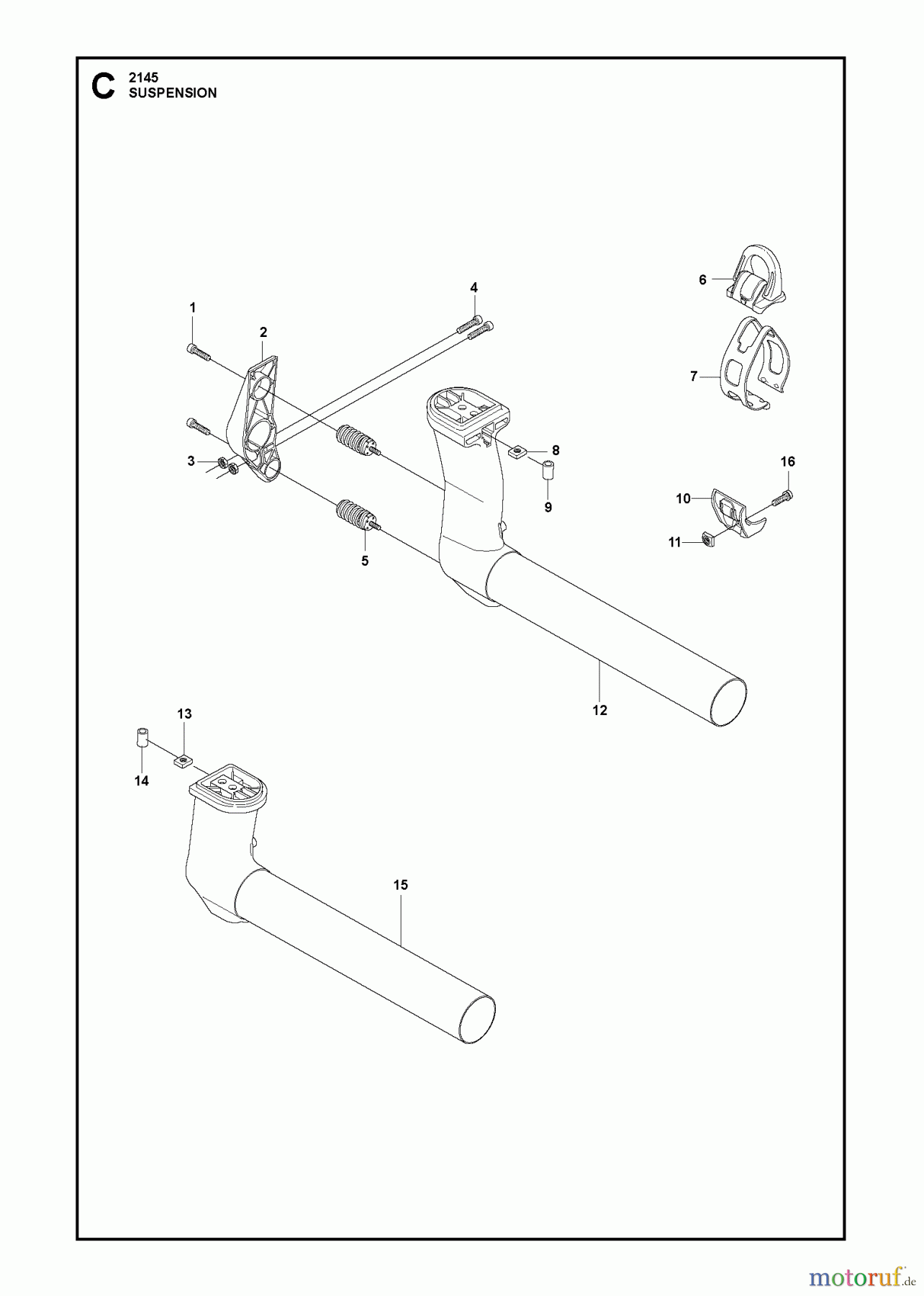  Jonsered Motorsensen, Trimmer BC2145 - Jonsered Brushcutter (2011-02) SUSPENSION