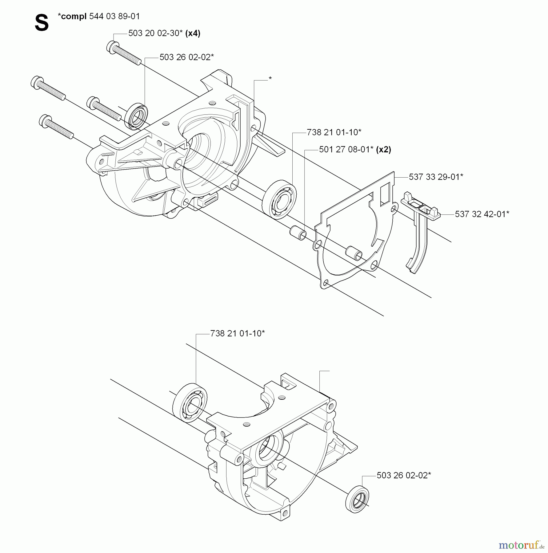  Jonsered Motorsensen, Trimmer GC2236 - Jonsered String/Brush Trimmer (2008-09) CRANKCASE