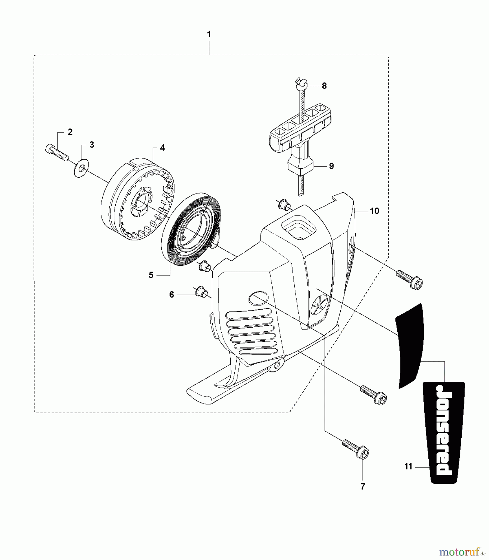  Jonsered Motorsensen, Trimmer BC2236 - Jonsered Brushcutter (2010-11) STARTER #1