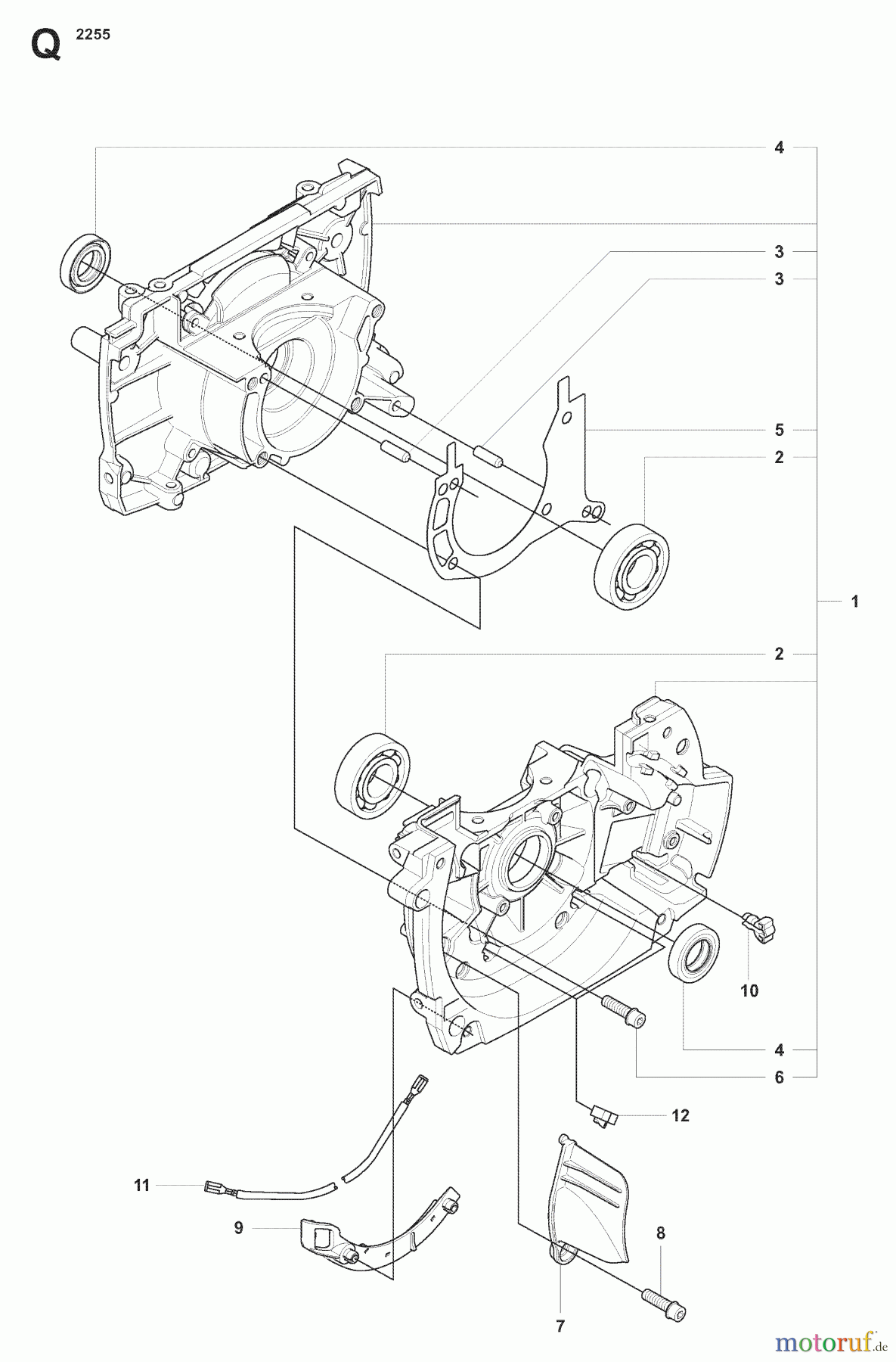  Jonsered Motorsensen, Trimmer FC2255W - Jonsered String/Brush Trimmer (2007-08) CRANKCASE