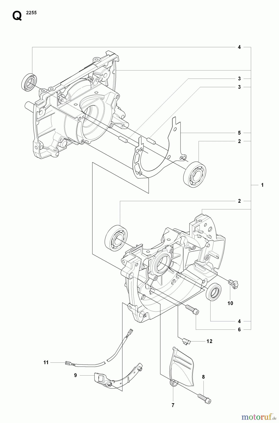  Jonsered Motorsensen, Trimmer BC2255 - Jonsered Brushcutter (2008-07) CRANKCASE